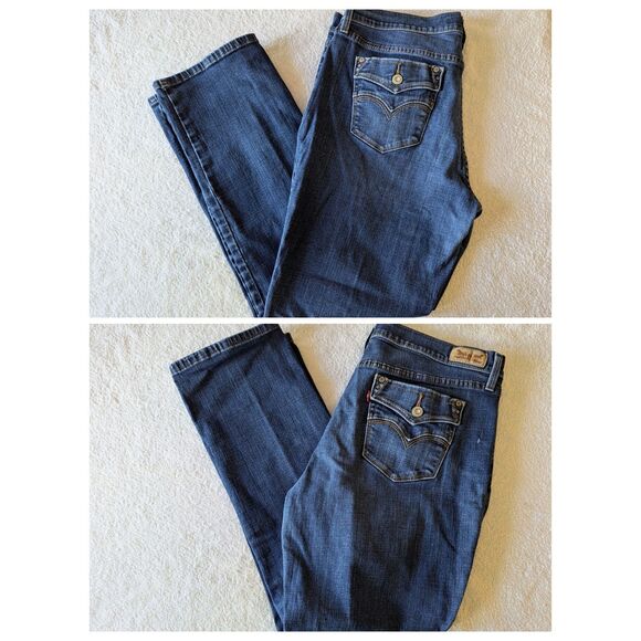 Levi's 505 Straight Leg 5 pocket denim jeans    Sz 14 - Picture 4 of 10